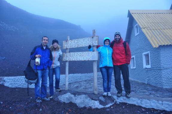 No refúgio do vulcão Cotopaxi, a mais de 4.800 metros de altitude, no Equador